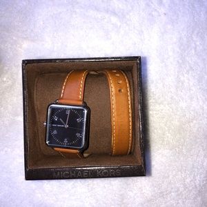Michael Kors Watch with Brown Leather Band